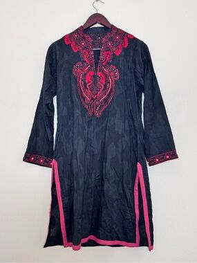 embroidered long cotton Kurti Indian Pakistan